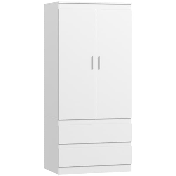 Garderob 80x55x177,5 cm Vit Trä