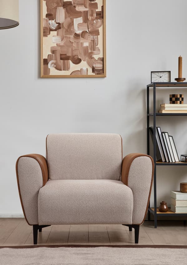 Lænestol, Aren, 100x85 cm, beige