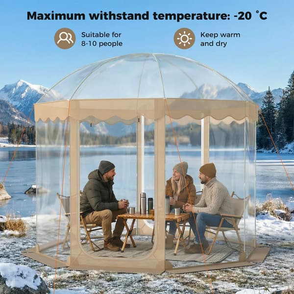 Pop Up Bubble -teltta 10x10x7 ft läpinäkyvä