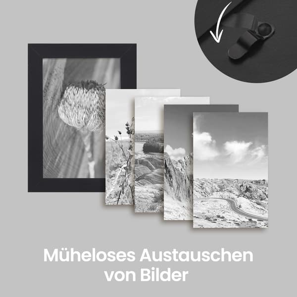 Fotocollage, 12 billedrammer til 10x15 cm billeder, 63,3x3,6x63,3 cm, sort