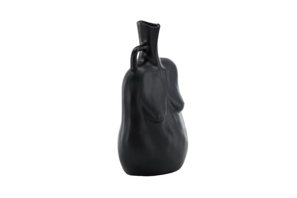 Vase Conta, 25x17x10 cm, sort stentøj