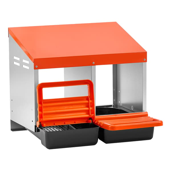 Hönsrede, 53,5x52,5x47,5 cm, Orange, Galvaniserat stål