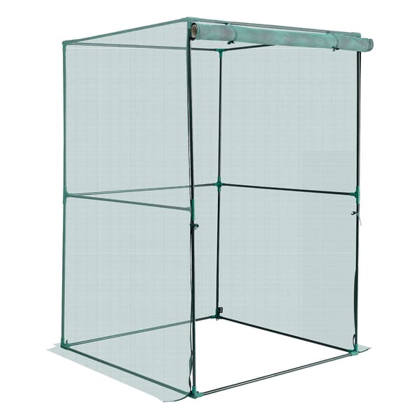 Afgrødebur 120x120x180 cm Grøn, plantebeskyttelsestelt, polyester net