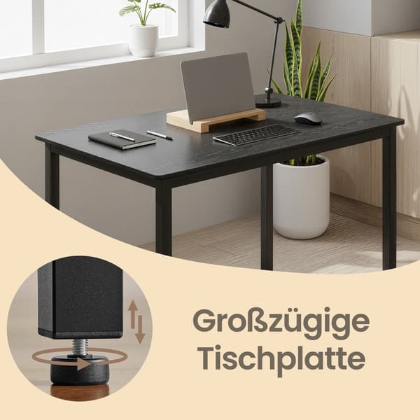 Spisebord, 70x110x77 cm, Brun-Sort