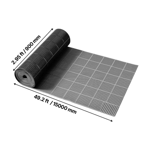 Valutusmatto 90x1500 cm musta PVC