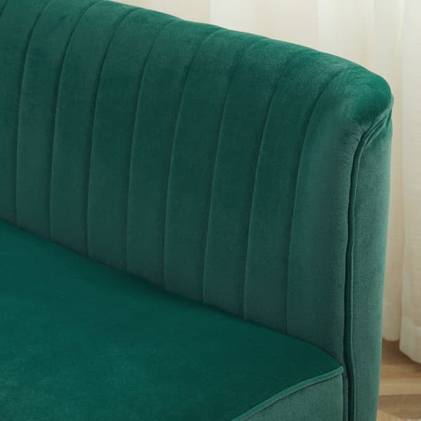 Soffa, 117x56,5x77 cm, Mörkgrön, Trä