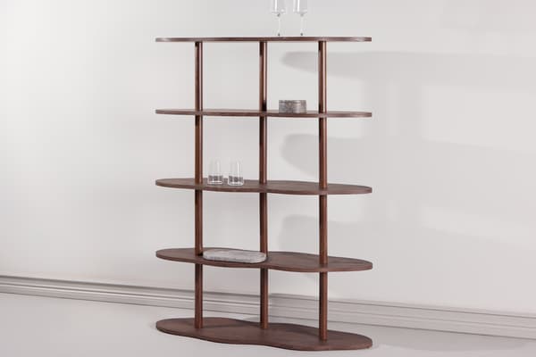 Bogreol Moln 105x30x140 cm Mocca MDF