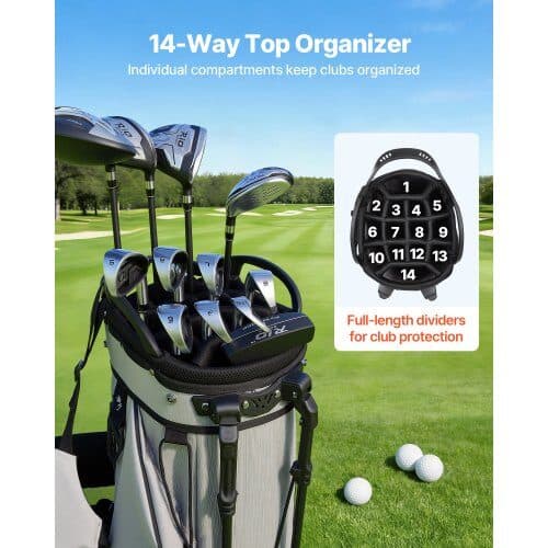 Golfvognstaske G-SB-04 420x260x930 mm sort polyester