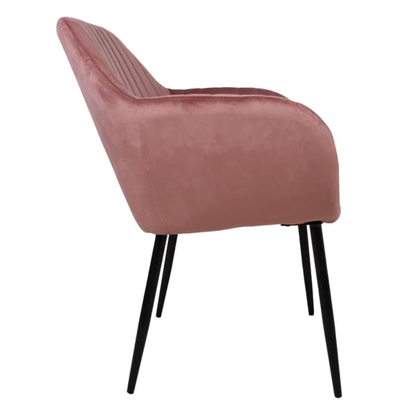 Tuoli Evelin 58x59x81 cm vaaleanpunainen samettikangas