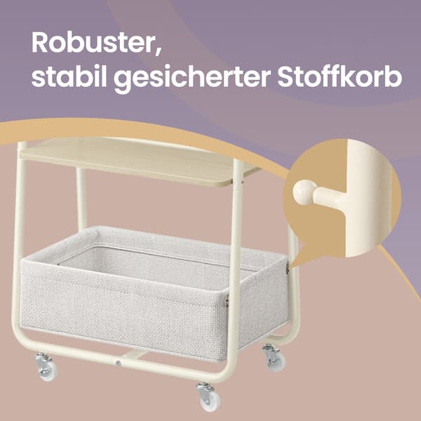 Serveringsvogn 43x30x81 cm Beige