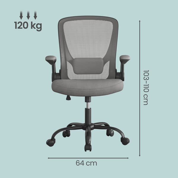 Kontorstol, 64x64x99 cm, Grå, Ergonomisk