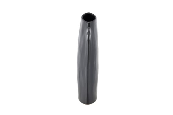 Vase, 21x14x5 cm, Sort, Stentøj
