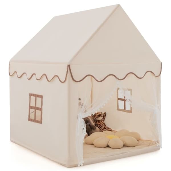Lasten leikkiteltta pehmustetulla matolla, beige
