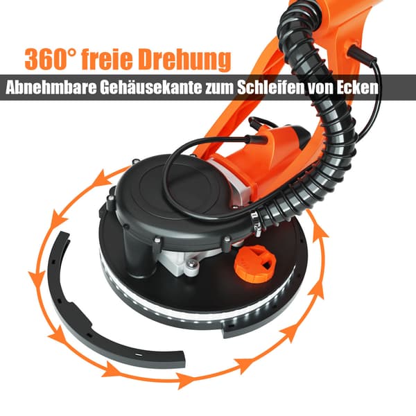 Elektrisk gipspladesliber 150-175 cm orange-sort