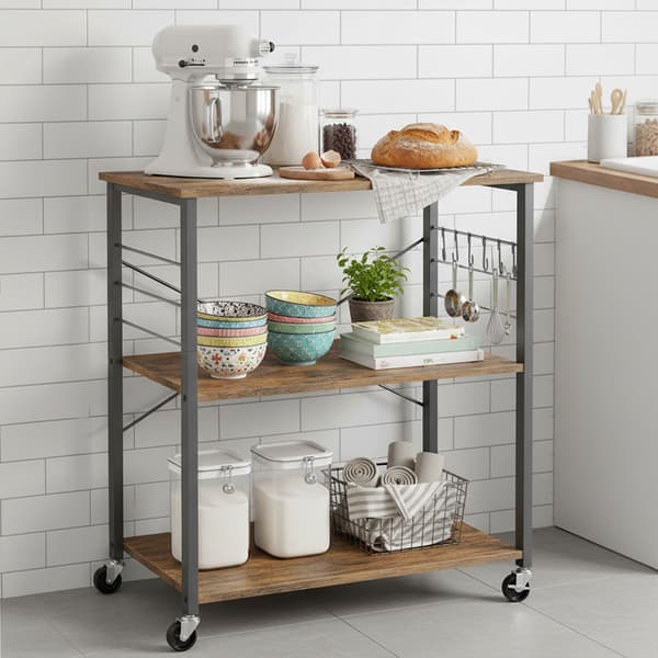 Køkkenreol, 40x80x89 cm, Brun