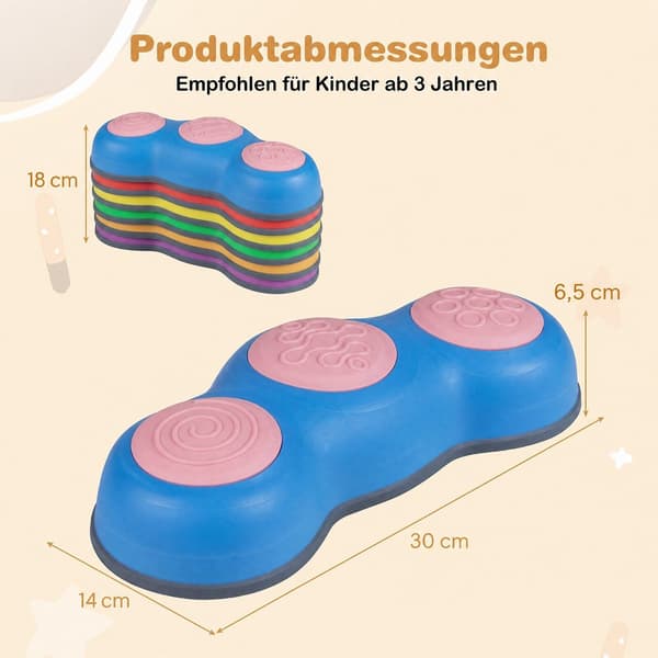 Trædesten, 6 stk., Sødt Peanut-tema