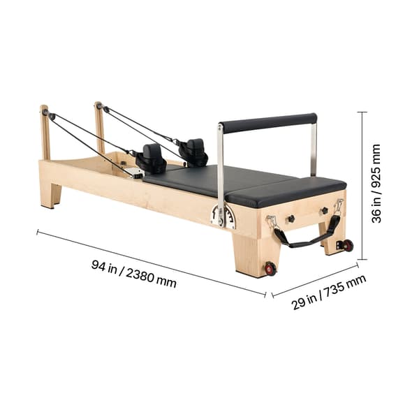 Pilates Reformer, 238x73.5x92.5 cm, Trä, Hemmagymutrustning