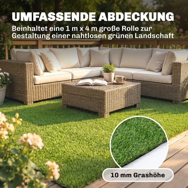 Konstgräsmatta 100x400 cm Grön Polypropen