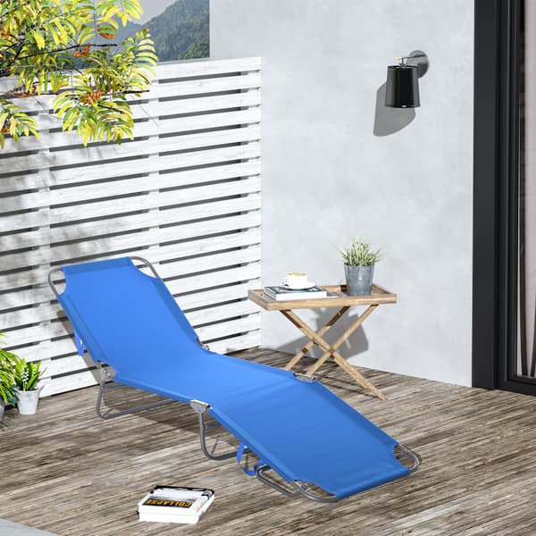 Solstol, 187x55x24 cm, Blå