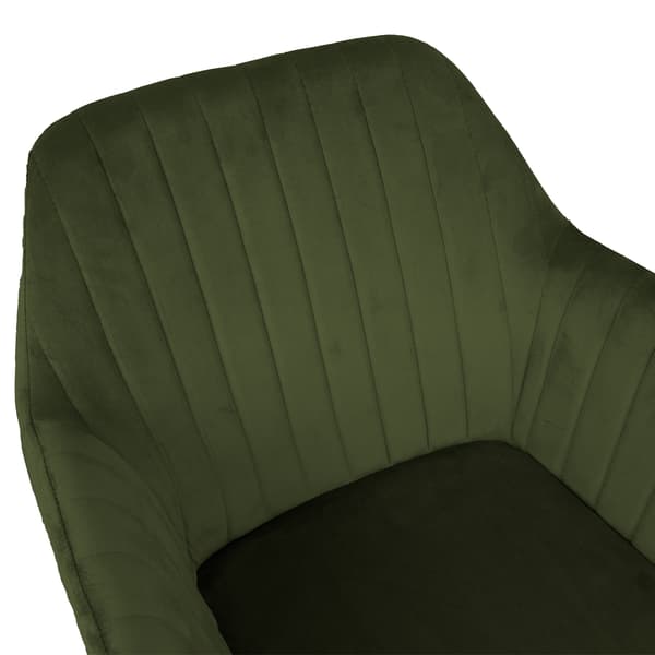 Stol Evelin 58x59x81 cm Grøn Fløjl
