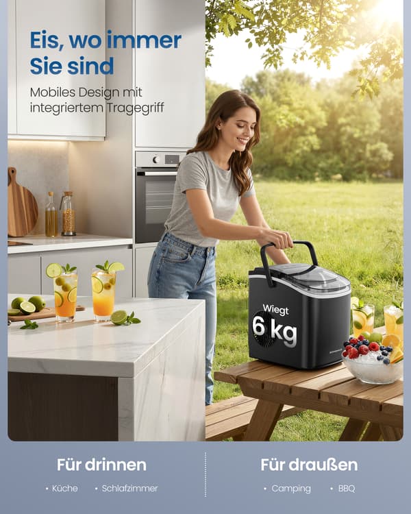 Isterningefremstiller 25x31x32 cm Sort
