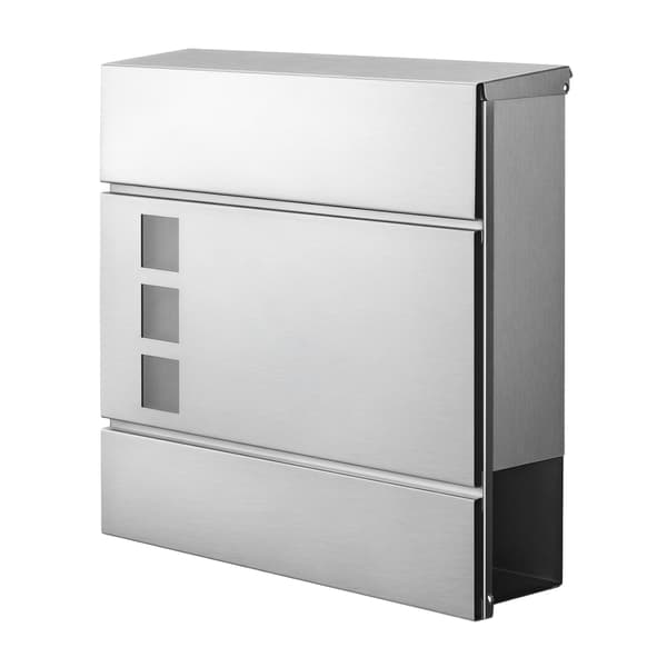 Postkasse 37x10,5x37 cm Sølv Rustfritt Stål