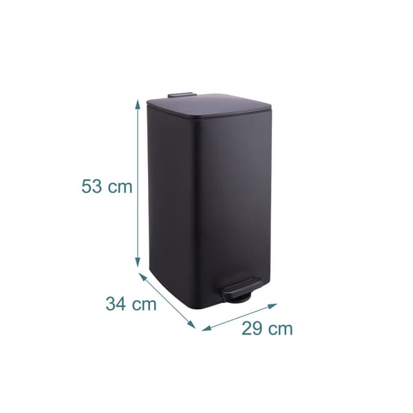 Køkkenaffaldsspand, 30L, Sort, Kodustaar