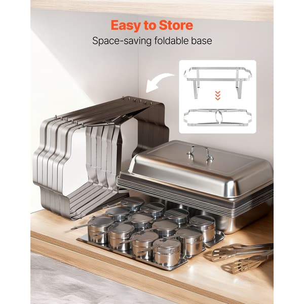 Chafing Dish Set, 6-pack, 61,5x34,5x32,5 cm, rostfritt stål