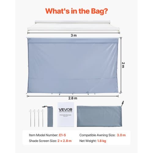 Markis Solskyddsskärm 200x280 cm UV50+ Polyester Mesh