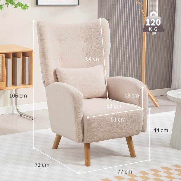 Accentstol 77x72x106 cm beige