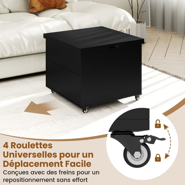 Sofabord, 120x60x66 cm, Sort, Opbevaring , Star