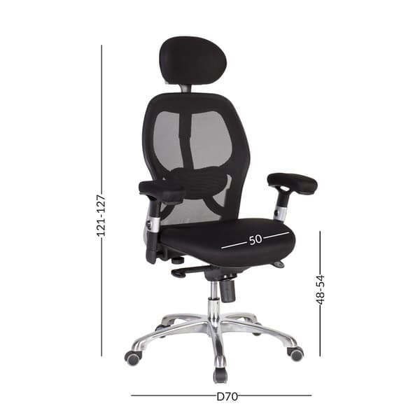 Kontorstol GAIOLA 67x62x116-126 cm Sort