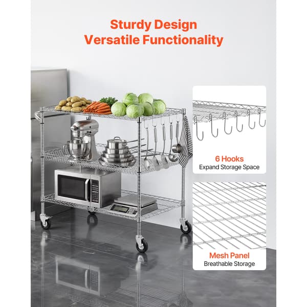 Utilityvagn 102x63x104 cm Silver Stål
