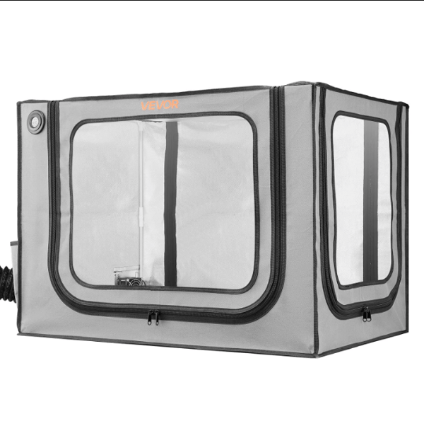 3D-printer kabinet, 80x58x58 cm, grå, ventilation