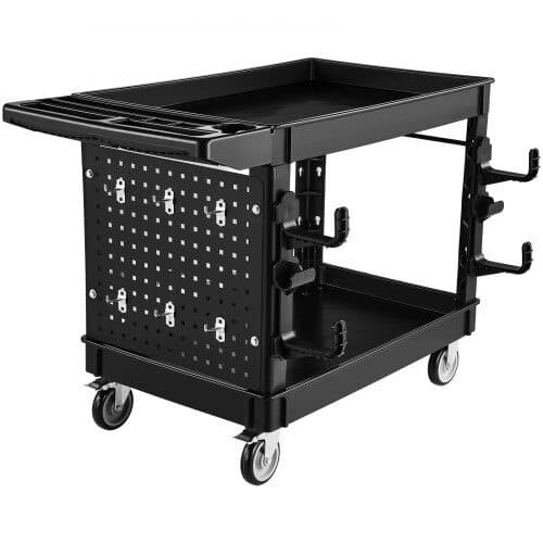 Utilityvogn 2 niveau 114x61x84 cm sort
