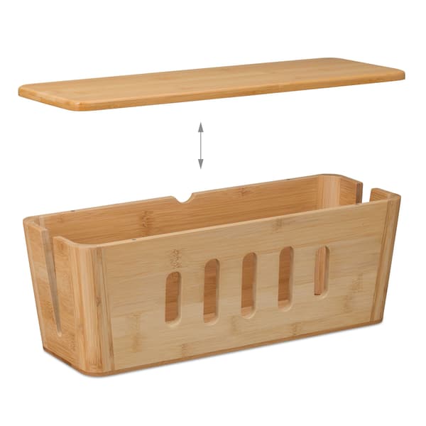 Kabelbox, 16.5x44x16 cm, Natur, Bambu, Kodustaar