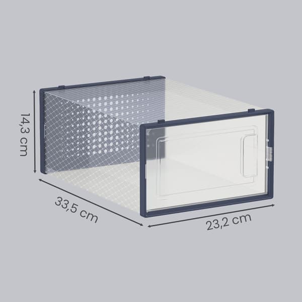 Skoförvaringslåda Set, 33,5x23,2x14,3 cm, Transparent