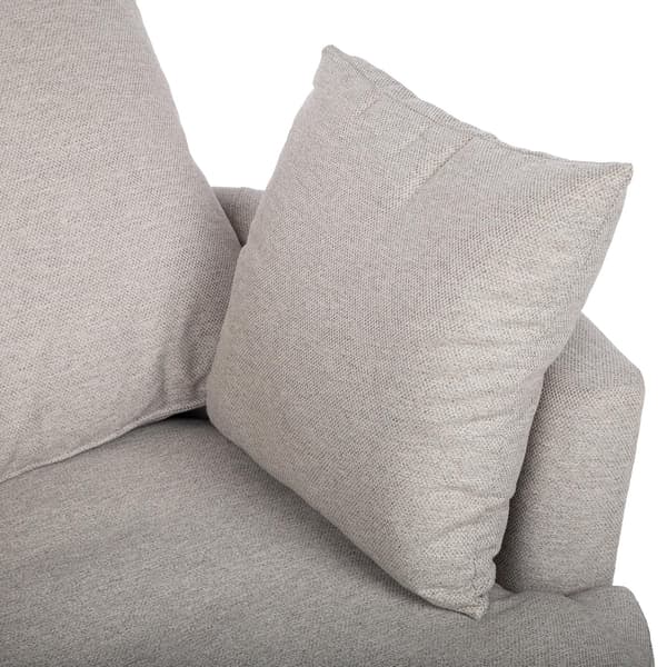 Lænestol FLUFFY 110x105x65/86 cm lysegrå