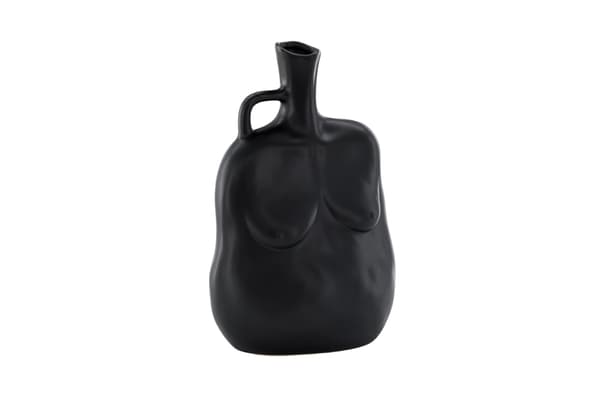 Vase Conta, 25x17x10 cm, sort stentøj