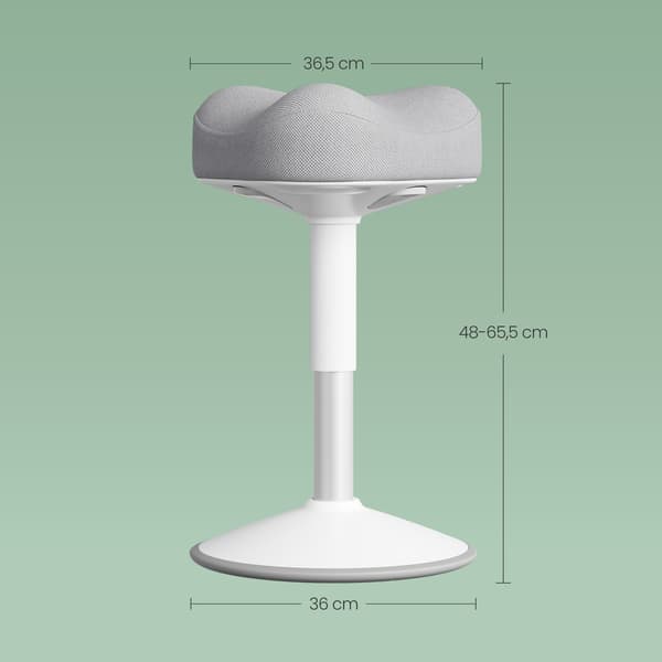 Ståpall, 36x36,5x48-65,5 cm, Grå, Justerbar