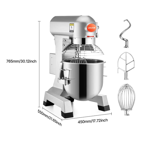 Madmixer, 30L røremaskine, 54.5x44.5x83.5 cm, rustfrit stål