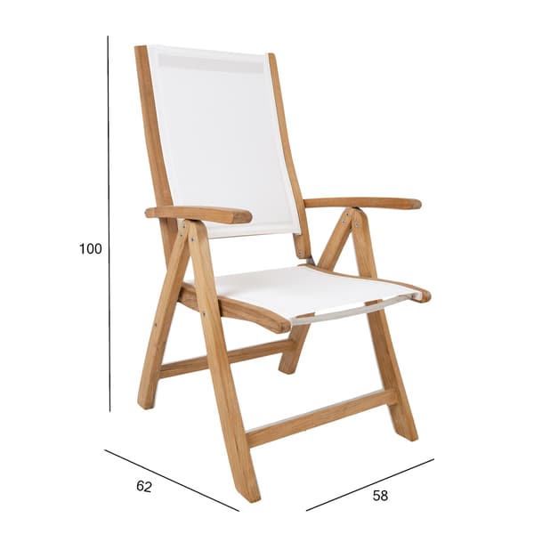 Stol BALI 60x70x110 cm Vit
