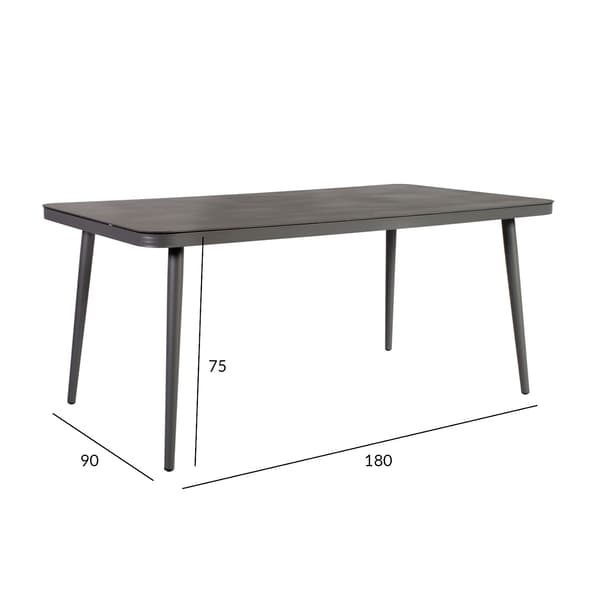 Pöytä Andros 180x90x75 cm Harmaa
