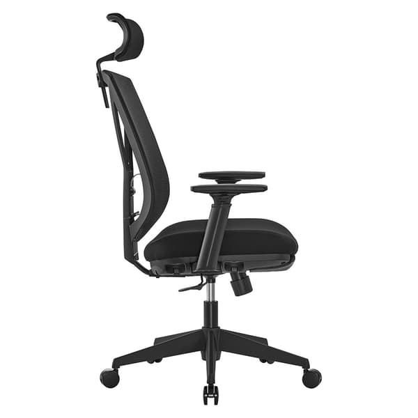 Kontorstol, 68.5x70x116-133 cm, Sort, Justerbar