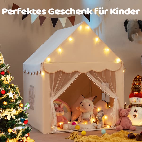 Børnelegehus 105x121x136 cm Beige, polyester , Star