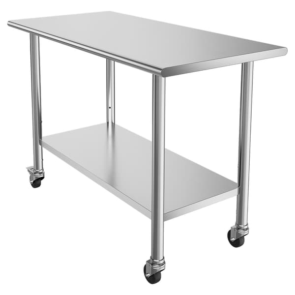 Arbejdsbord 61x122x86.4 cm Rustfrit Stål