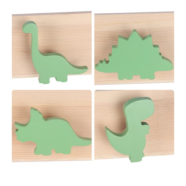 Lasten naulakko 4 koukulla, dinosaurus, Kodustaar