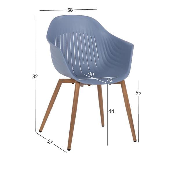Stol Blue Hug 58x57x82 cm Blå