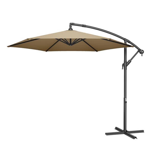 Parasoll 300 cm diameter Taupe UV-beskyttelse