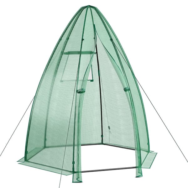Mini Drivhus 160x160x183 cm grøn/hvid
